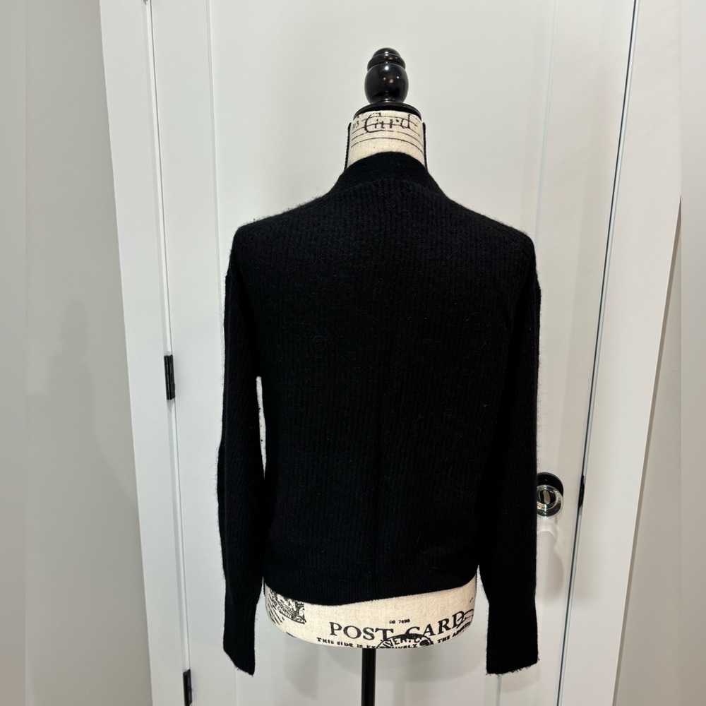 Quince Black Button-Up Cardigan Alpaca-Wool - Picture 3 of 6